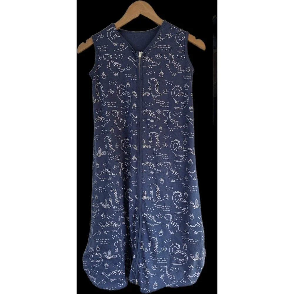Baby Toddler Sleep Sack 0.5 TOG Blue Dinosaur Cotton 2-Way Zipper XL 2T New
